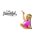 thumbnail image 1 of Custom Wall Decal Sticker - I Am Beautiful Bedroom Quote Kids Teen Boy Girl Quote Home Decor Picture Art 20x40 Inches, 1 of 1