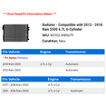 thumbnail image 2 of Radiator - Compatible with 2013 - 2018 Ram 5500 6.7L 6-Cylinder 2014 2015 2016 2017, 2 of 2