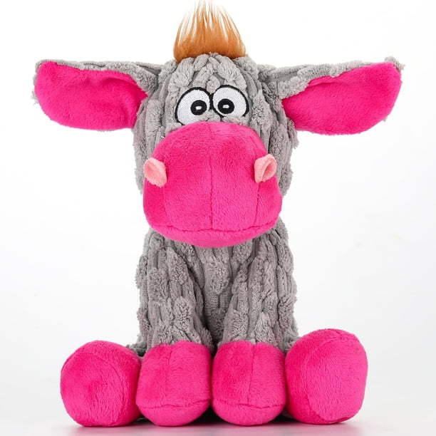 Juguete de peluche para masticar Loncoldy para perros grandes con chirriador y arrugas
