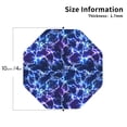 thumbnail image 2 of Honeii Blue Lightning1 print Leather Coaster Set of 4, ideal for safeguarding your furniture from drinks spills and effortless cleanup-Octagon, 2 of 6