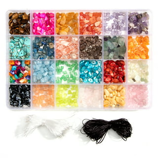 1000PCS Glass Beads for Jewelry Making Kit, 6mm Crystal Pattern Bead Stone  Beaded, 28 Colors Bracelet Making Kit Loose Round Crackle Gemstone Beads