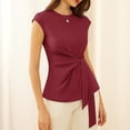 thumbnail image 6 of Womens Tops Short Sleeve Casual Printing s V Neck Loose T Shirt Blouse Tops Fashion Clothes Blouses Dressy Casual Women, 6 of 7