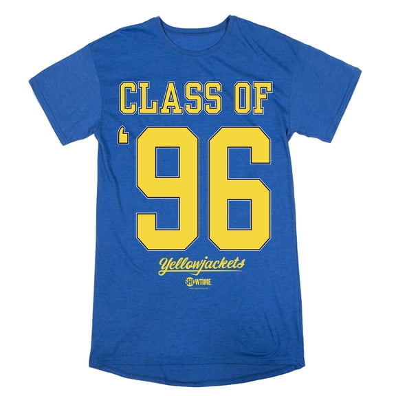 Yellowjackets Wiskayok High School Class of '96 Women's Royal Blue Short Sleeve Crew Neck Sleep Shirt-Small