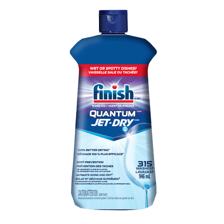 Finish Quantum Jet-Dry Rinse Agent, 315 Washes, 946 mL (Packaging May Vary)