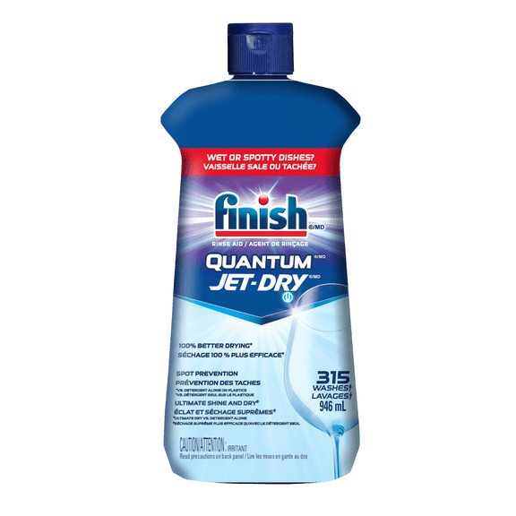 Finish Quantum Jet-Dry Rinse Agent, 315 Washes, 946 mL (Packaging May Vary)