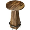 thumbnail image 4 of YYAo Bar Table, Home Pub Table,28" Height Bar Table with Round Splint Board Tabletop Vintage Snack Table Beside Sofa, 4 of 5