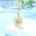 thumbnail image 2 of Fasjewly Daisy Necklace for Women ,18K Gold Over 925 Sterling Silver Two Tones Spinner Daisy Flower Pendant Necklace Totatable Daisy Necklace Fine Jewelry for Teen Gilrs, 2 of 8