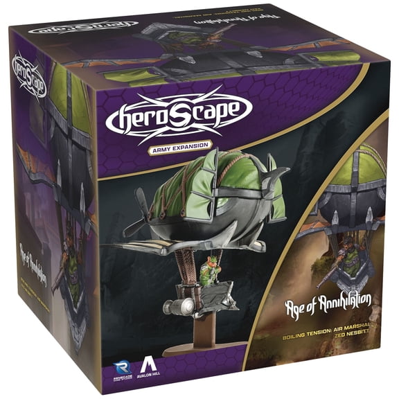 Collectible Renegade Games: Heroscape: Air Marshal Zed Nesbitt - Army Expansion, 1 Assembled Unpainted Figure & 1 Army Card, Miniatures Game Accessory, Add-On