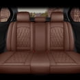 thumbnail image 3 of Aotiyer Full Set Car Seat Covers Universal Car Seat Covers Accessories Full Surround Breathable and Waterproof Leather Automotive Seat Covers with Pillow for Most Cars SUVs Pick-up Trucks,Coffee, 3 of 6