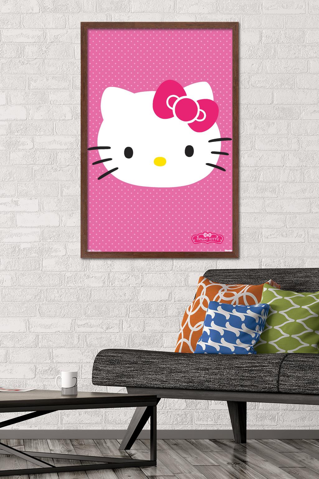 Hello Kitty - Face Wall Poster, 22.375" x 34", Framed