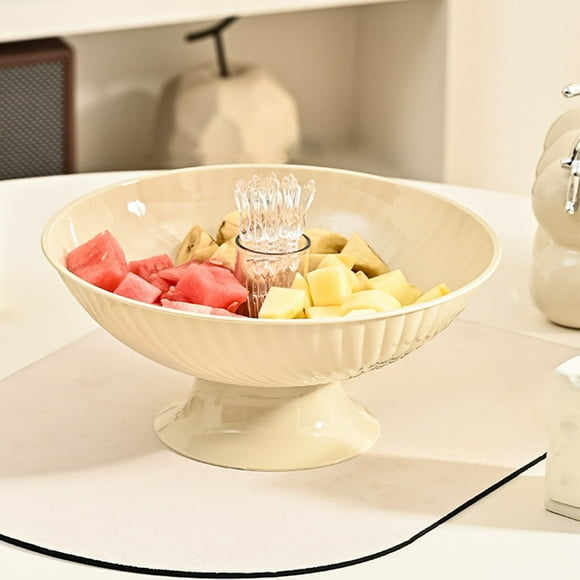 EGNMCR Kitchen Gadgets, Kitchen Accessories Fruit Bowl Pedestal Bowl Decorated Fruit Tray For Kitchen Counter And Dining Table Footed Bowls For Parties Bread And Salad Bowl Fruit Bowl