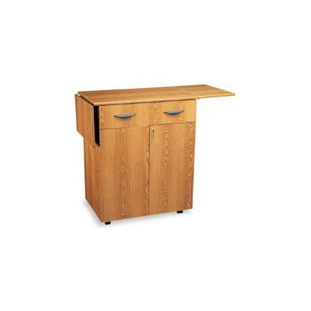 Hospitality Service Cart, One-Shelf, 32-1/2w x 20-1/2d x 38-3/4h, Medium Oak