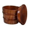 thumbnail image 5 of IBASETOY Wood Cup Dark Brown Sleek Design for Home Use Spill-Proof Lid, 5 of 8