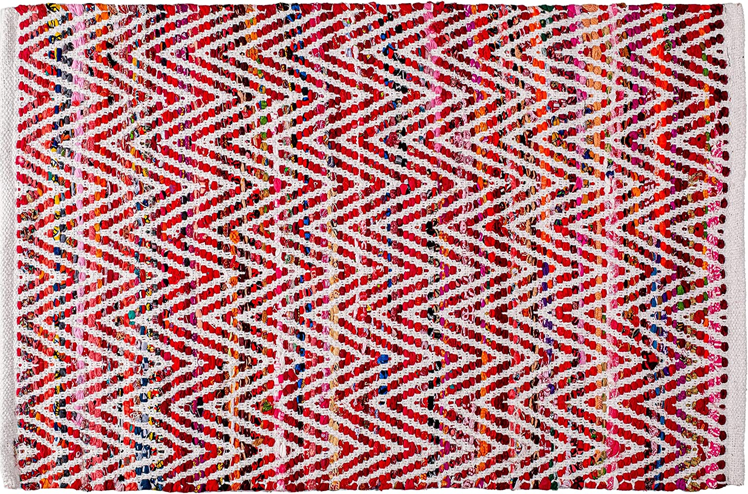 Savi Braided Jute Cotton Rag Rug 4x6 Feet Hand Woven Rug Living Room