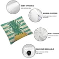 thumbnail image 4 of SHANXI  Hello Summer Pillow Covers Turquoise Watercolor Striped Outdoor Decorative Throw Pillows for Couch,Yellow Pineapple Fruits Plant Linen Decor Cushion Cover 24x24in, 4 of 5