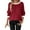 Wine, variant on zbxnLI Women's Cute Sweaters Long Sleeve Crew Neck Color Block Knit Pullover Tunic Tops for Women