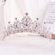 thumbnail image 4 of Zhuge Tiara de boda para novia, diadema de princesa, corona de novia, joyería para el cabello con diamantes de imitación de cristal, decoración para novia, cumpleaños, graduación, boda (amarillo), 4 of 4