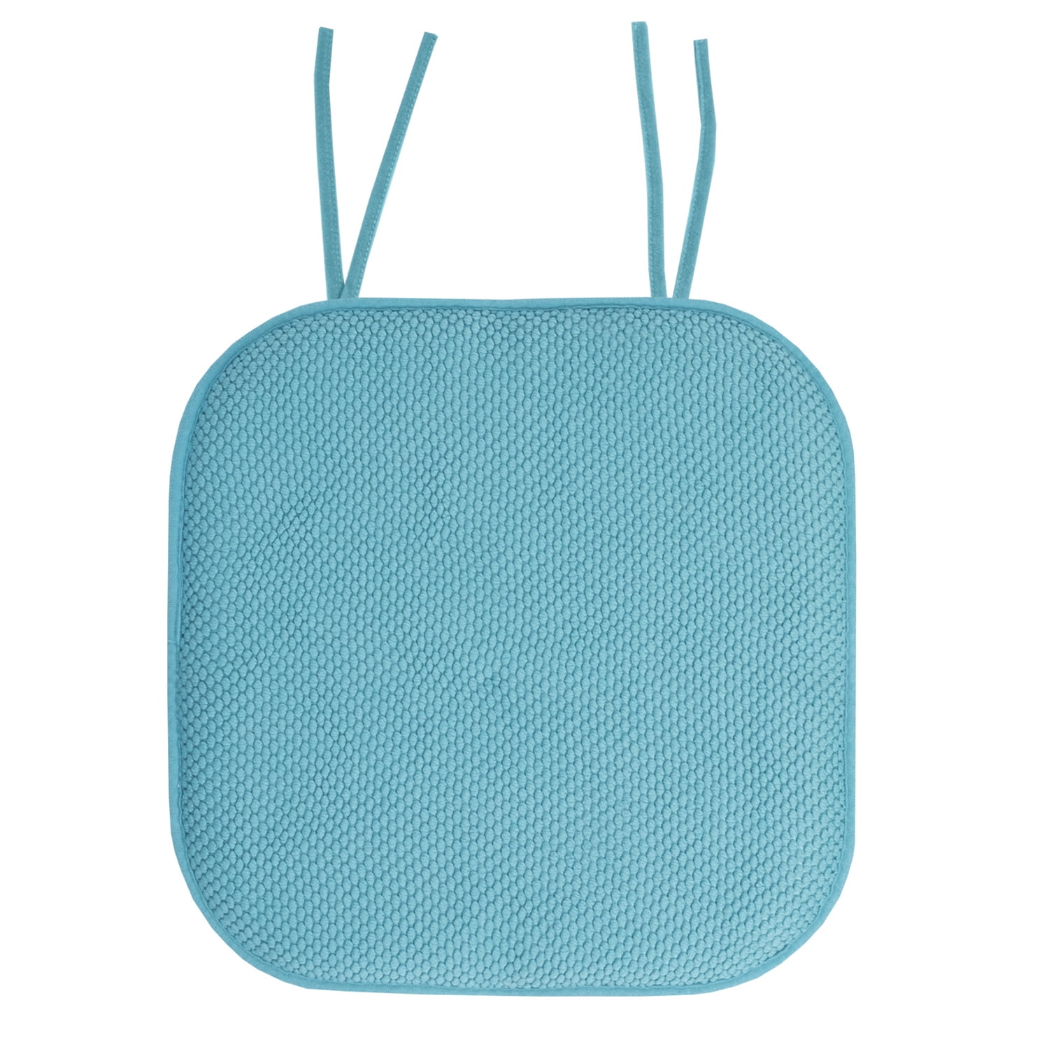 Memory Foam Honeycomb Non-Slip Back Chair Cushion Pad with Ties 2, 4, 6 or 12 Pack