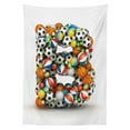 thumbnail image 3 of Ambesonne Letter B Tablecloth Rectangular Table Cover, Game Athletism Theme, 52"x70", Multicolor, 3 of 4