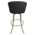 thumbnail image 2 of Swivel Counter Metal Bar Stool 26" Joey - Moonstone Charcoal Vinyl - Beige, 2 of 2