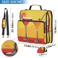 thumbnail image 2 of FORMRS Zipper Binder with Shoulder Strap 2-inch Ring 500 Sheet Capacity File Bag, Orange Cocktails, 2 of 5