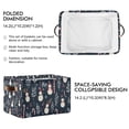 thumbnail image 2 of Yayeee Canvas Storage Basket with Handles for Shelves Fabric Bins Closet Organizer, Jolly Snowman, 2 of 8