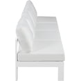 thumbnail image 4 of Meridian Furniture Nizuc Canapé Modulaire d'Extérieur Blanc pour Patio, 4 of 9