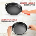 thumbnail image 6 of NutriChef 12" Pre Seasoned Nonstick Cast Iron Frying Pan with Lid & Handle Cover, 6 of 7