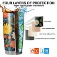 thumbnail image 7 of 20 Oz Pioneer Flower Coffee Tumbler Double Wall Insulated Stainless Steel Water Bottle | Metal Reusable Thermoses Flask with Cup Cap | Leak & Sweat Proof with Anti-Dust Lid, 7 of 7