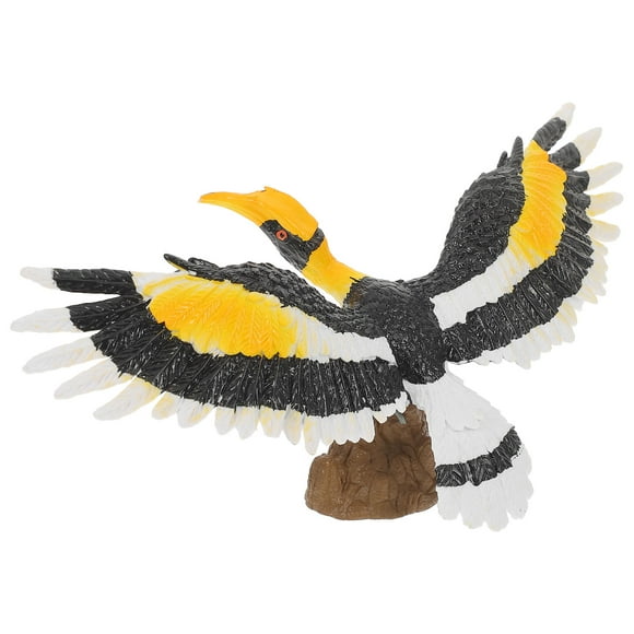 Artificial Bird Statue Simulation Hornbill Ornament Vivid Simulated Hornbill Figurine