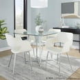 thumbnail image 2 of Margarite Chair, Upholstered Dining Chairs, Mid-Century Modern Dining Chair, Kitchen Chairs for Dining Table, Dining Chairs Set of 2 (Cream Faux Leather), 2 of 5