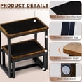 thumbnail image 3 of Step Stool for Adults,Holds up to 500Lb,3 in1 Heavy Duty Sturdy Two StepStools for Kichen/Bathroom/High beds, Wooden&Metal Frame, Non-Slip Pads, 3 of 17