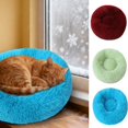 thumbnail image 4 of Round Calming Cat Bed with Plush , 15.7 Inch Washable Pet Bed for Indoor Cats & Small Dogs - Anti-Anxiety Donut Cushion with Thick Non- Base for Cozy Comfort, 4 of 4
