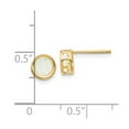 thumbnail image 3 of 14K Yellow Gold Earring Birthstone (10) October Women'S Opal Round Phenomena 5 mm, 3 of 3