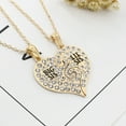 thumbnail image 4 of Naierhg 2Pcs Big Little Sister Letter Inlaid Rhinestone Heart Matching Necklace Jewelry Golden, 4 of 7