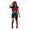 Red, variant on Women Color Block Splicing Quarter Zip V Neck Crop Workout Shorts Outfit Sets Red XL