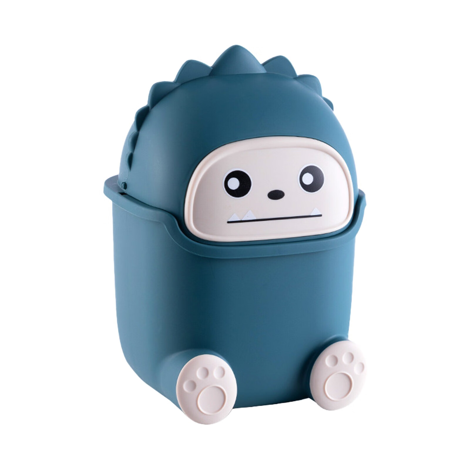 Randolph Cartoon Little Dinosaur Desktop Trash Can Home Office Study Clamshell Storage Bucket