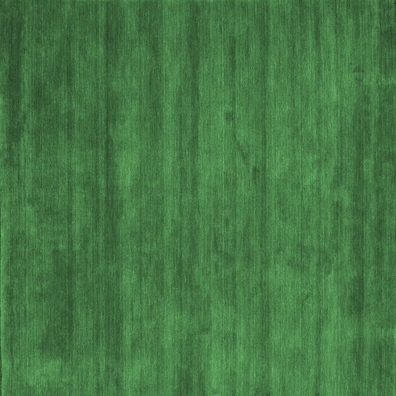 Ahgly Company Indoor Square Abstract Emerald Green Contemporary Area Rugs, 3' Square