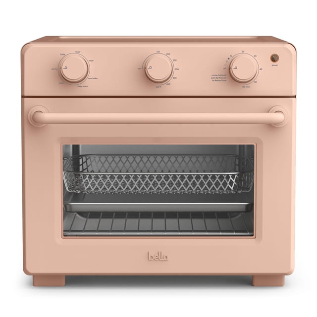 Bella Air Fry Horno tostador, 7 opciones de cocción preestablecidas, bandejas revestidas EverGood seguras para lavaplatos, apagado autom&aacut