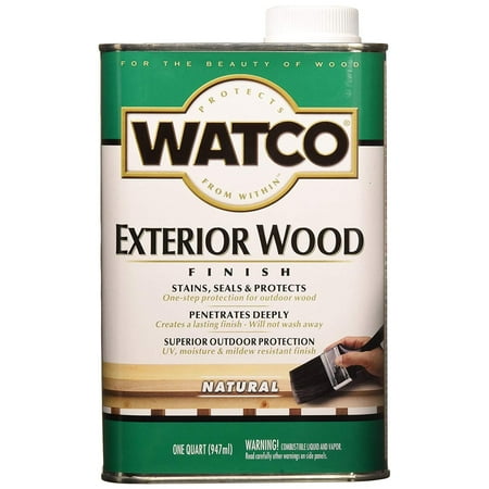 RUST-OLEUM WATCO 67741 Exterior Wood Finish, 1 Quart, Ideal for use on exterior wood including decks, siding, fences and more By
