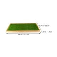 thumbnail image 2 of RENACLIPY 1Pcs Durable Bamboo Man's Display Stand with Green Artificial Grass Mat for Action Figures and Models Storage, 2 of 6