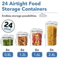 thumbnail image 3 of Asnews 24 PCS Airtight Food Storage Containers with Lids, Kitchen Storage Container for Cereal, Dry Food, Flour and Sugar, BPA-Free, Includes 24 Labels, 3 of 10