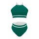 thumbnail image 5 of Traje de Baño de 2 Piezas para las Mujeres Hawaiana Estampado Tropical Cami Bra con Volantes, Juegos de Baño de Ropa de Playa para la Piscina Y el Mar, 5 of 7