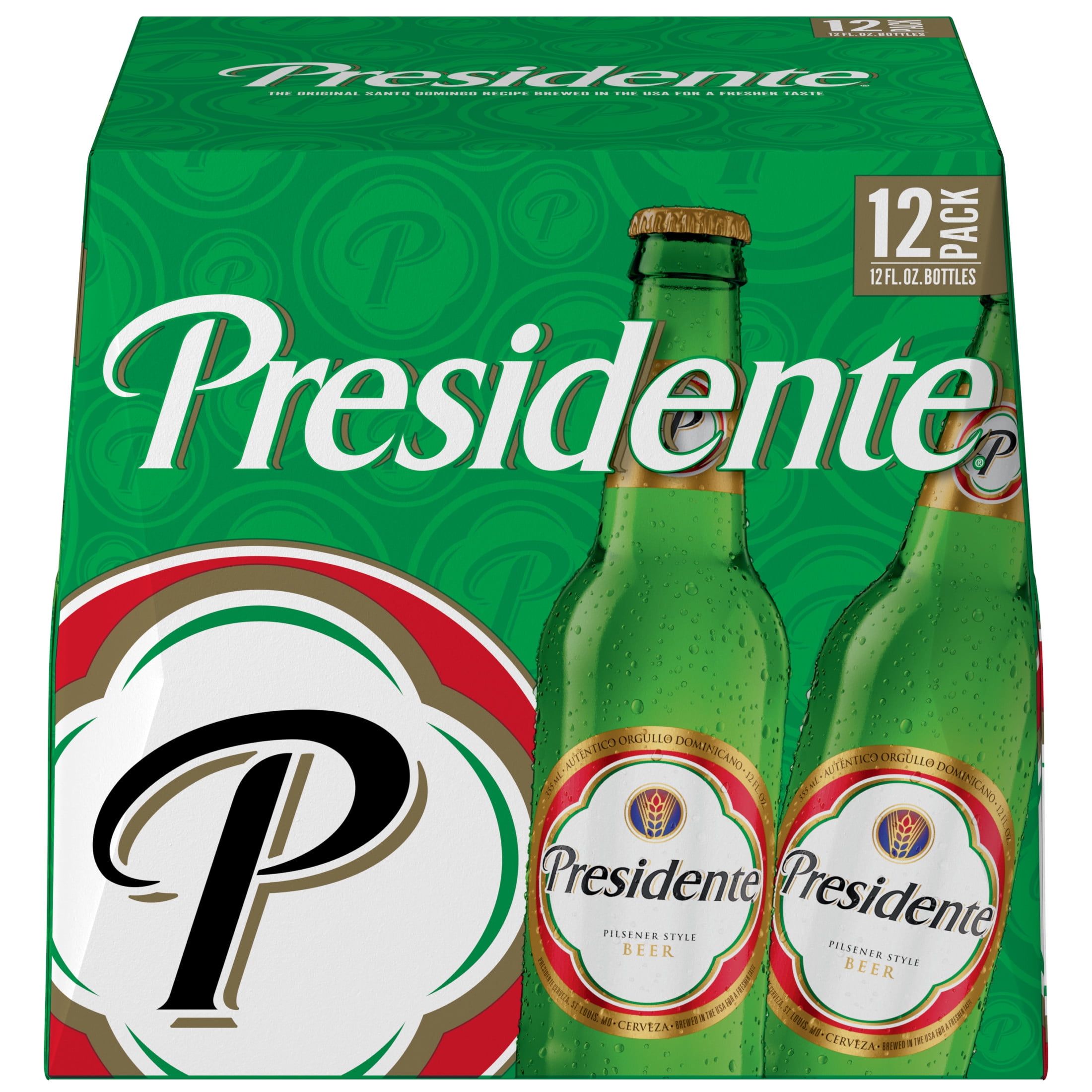 Presidente Pilsener Style Beer, 12 pack 12 fl. oz. Bottles, 5% ABV