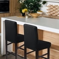 thumbnail image 1 of PiccoCasa Stretch Bar Stool Covers for Counter Short Back Chair Slipcovers Black 2, 1 of 8