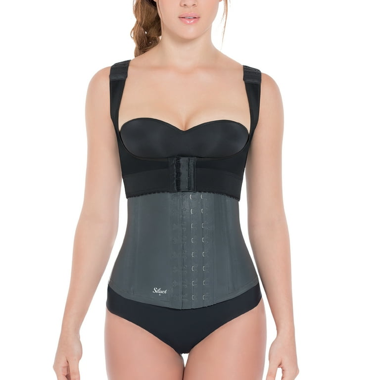 Siluet SilA2010 Fajas Colombianas Posture Corrector Shapewear Top Back  Shaper with Support Bra 