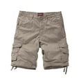 thumbnail image 2 of Matchstick Men Loose Solid Cargo Shorts with 8 Pockets, 2 of 7