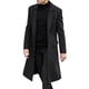 thumbnail image 1 of Mens Lapel Trench Coat Winter Long Overcoat Jacket Formal Smart Outwear, 1 of 3