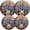 Black1847, variant on Electric Stove Burner Covers,4 Pcs Round Gas Burner Cover,8 and 10 Inch,Geometric Tiles in Bold Primary Colors