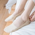 thumbnail image 2 of 1 Pair Invisible Socks Quick Dry High Elasticity Thin Silicone Solid Color Boat Socks for Sports, 2 of 7